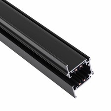 3-Phasen Stromschiene Einbau 1m für Schienensystem Leuchten IP20 schwarz 100 cm
