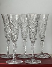 Saint Louis Kristall Sektgläser Set 5 Stück Frankreich St. Louis Rarität