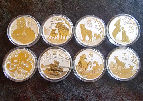 Silbermünzen oz lunar - silbermünzen, x