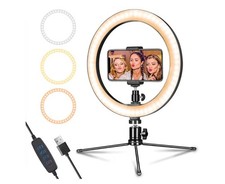 AIXPI LED-Ringlicht 10 mit Stativ und Telefonhalter