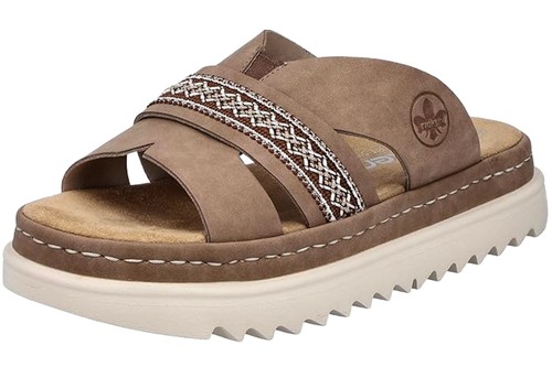 Rieker pantolette taupe - pantolette,