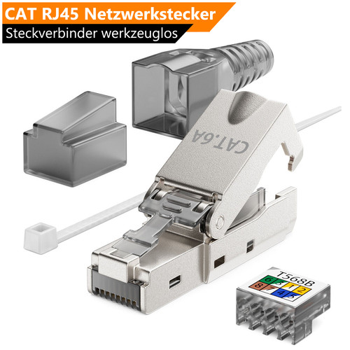 Netzwerk stecker cat6a rj45 - cat6a,