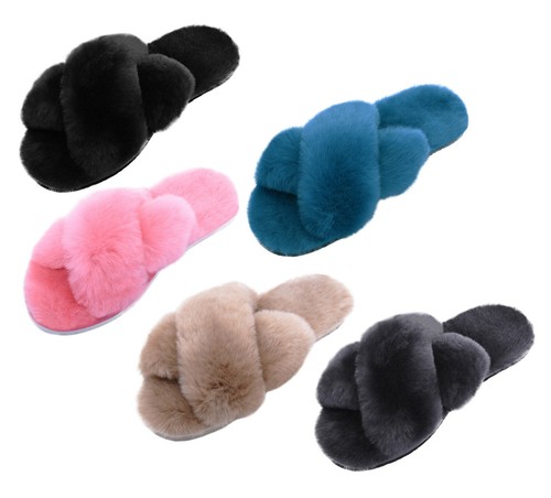 Flauschige lammfell slipper - flauschige,