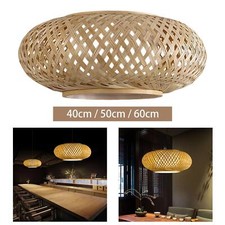 Bambus-Pendelleuchte, gewebte