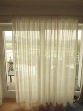 2xgardinen store,hochw.doppelt gelegter Stoff,apricot/rose n.Lichteinfall