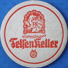 Alter Bierdeckel VEB Brauerei Felsenkeller Dresden um 1952