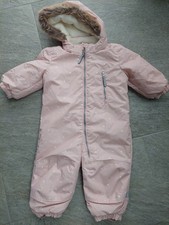 Schneeoverall Gr 80 H&M 9-12 Monate Schneeanzug Rosa mit Herzchen Mädchen 