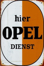 Blechschild Opel Dienst