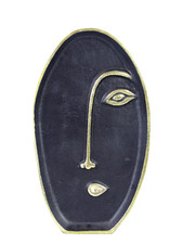 GILDE Deko-Vase Face schwarz gold Aluminiumguss 35 cm SaS