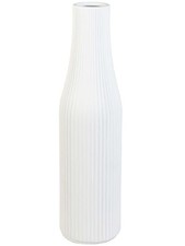 Bodenvase VERTIGO Fiberglas 20x20x80 cm Weiß Säule