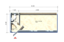 Bürocontainer WC Küche