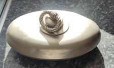 Wärmeflasche Bettflasche aus Zinn ca 1850-1880 - alt,  dekorativ