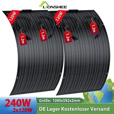 240W Flex-SOLARPANEL FLEXIBLES BIEGSAMES SOLARMODUL FÜR WOHNMOBIL/WOHNWAGEN/BOOT