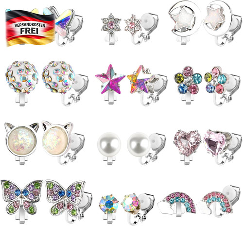 Kinder ohrclips 12er set - ohrclips,