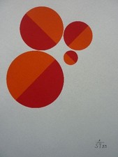 ANTON STANKOWSKI - Siebdruck / Serigraphie 1995 "Konstruktion" !!