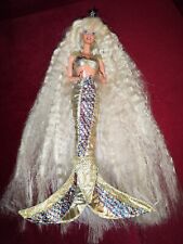 Alte Jewel Mermaid Barbie Mattel 90er traumhaft lange Haare Vintage gold 