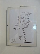 Handzeichnung,  handsigniert