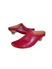 THINK! Clog Pantolette Pumps  Sandale Leder Gr. 37 Rot