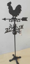 Wetterhahn Wetterfahne Gusseisen 102cm hoch zum Aufstellen Windrad Windspiel