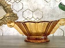 Antik Art Déco gelb Pressglas