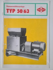 DDR Hammermühlenanlage TYP 50/63 Fortschritt VEB Mühlenbau Dresden Prospekt