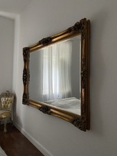 Großer XXL Spiegel mit Barock Rahmen Bilderrahmen gold Wandspiegel Mirror