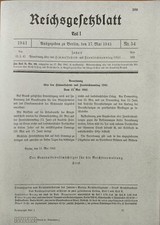 Reichsgesetzblatt 17.5.1941 +Kriegsbedingte Verlegung Himmelfahrt/Frohnleichnam+