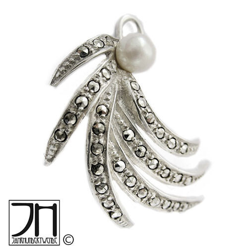 Art deco silber anhänger - art,