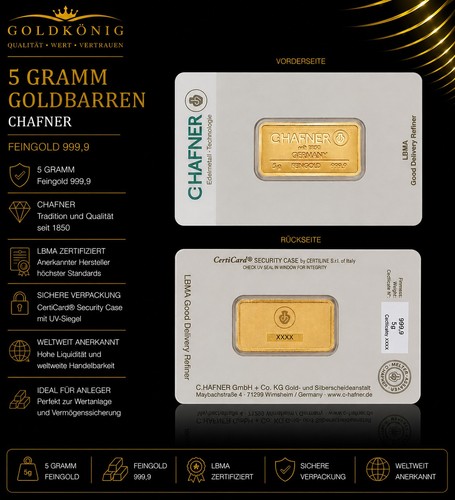 Goldbarren gramm 999 gold - 5g/gramm,