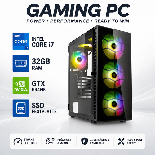 Gaming 32gb ram intel - pc,