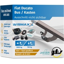 ANHÄNGERKUPPLUNG für Fiat Ducato ab 21 starr GDW +13pol E-Satz JAEGER