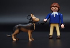 Playmobil figur mann mit hund - mit,