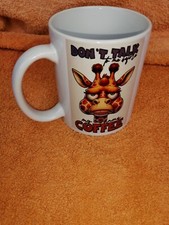 Tasse Bedruckt „GIRAFFE “MORNING COFFEE DON T TALK TO ME.... unbenutzt neuwertig