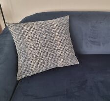 2 x IKEA DAGGRUTA Kissenbezug weiß/blau 50x50 Kissenhülle m.Reißver Kissen Deko