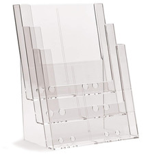 taymar Prospektständer, Flyerständer 3 Fächer DIN A4 hintereinander