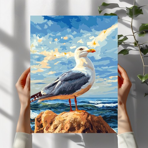 Möwe pixel art poster schöne - pixel,