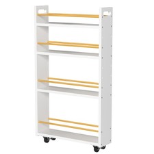 Schmales weißes rollregal - schmales,