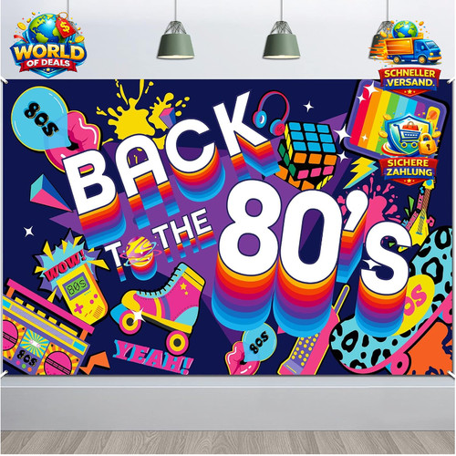 80er jahre banner deko - 80er,