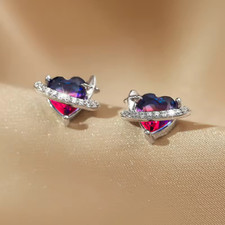 Ohrstecker Herz echt Silber