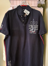 camp david xxl Polo Shirt Piqué Blau
