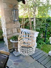 2 Lampenschirme Glasperlen weiß genutzter guter Zustand Designer