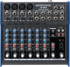 Pronomic M-802 8-Kanal Studio Mischpult PA Mixer Home Recording Phantomspeisung