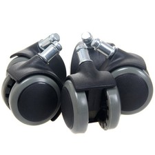 Bürostuhl Rollen Hartboden, 5er Set, Parkett, Laminat, Stein, Grau, 11mm Dreh...