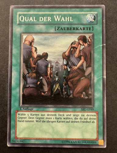 Tcg zauberkarte qual - yu-gi-oh!,