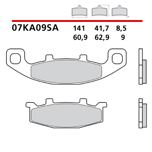 Paar bremsbeläge vorne brembo - paar,