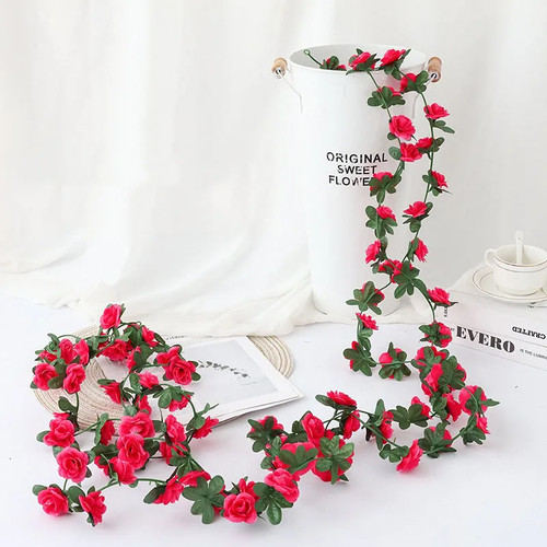 Künstliche rosen girlande - künstliche,