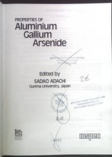 Properties of Aluminum Gallium Arsenide E M I S DATAREVIEWS SERIES No. 7 Adachi,