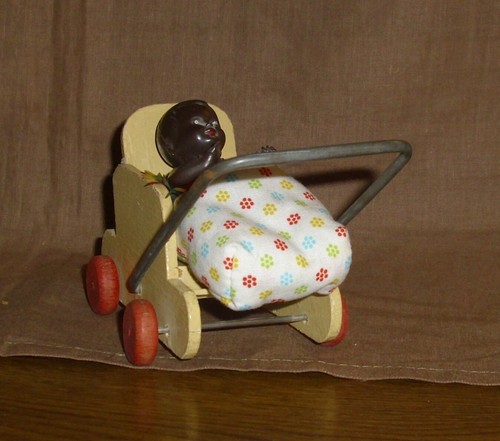 Alter holz puppenwagen - holz,