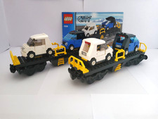 2 x Lego Eisenbahn Anhänger für 7939 60098 60198 3677 60052 Waggon RC IR
