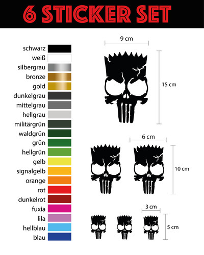 Bart simpson punisher - 6x,